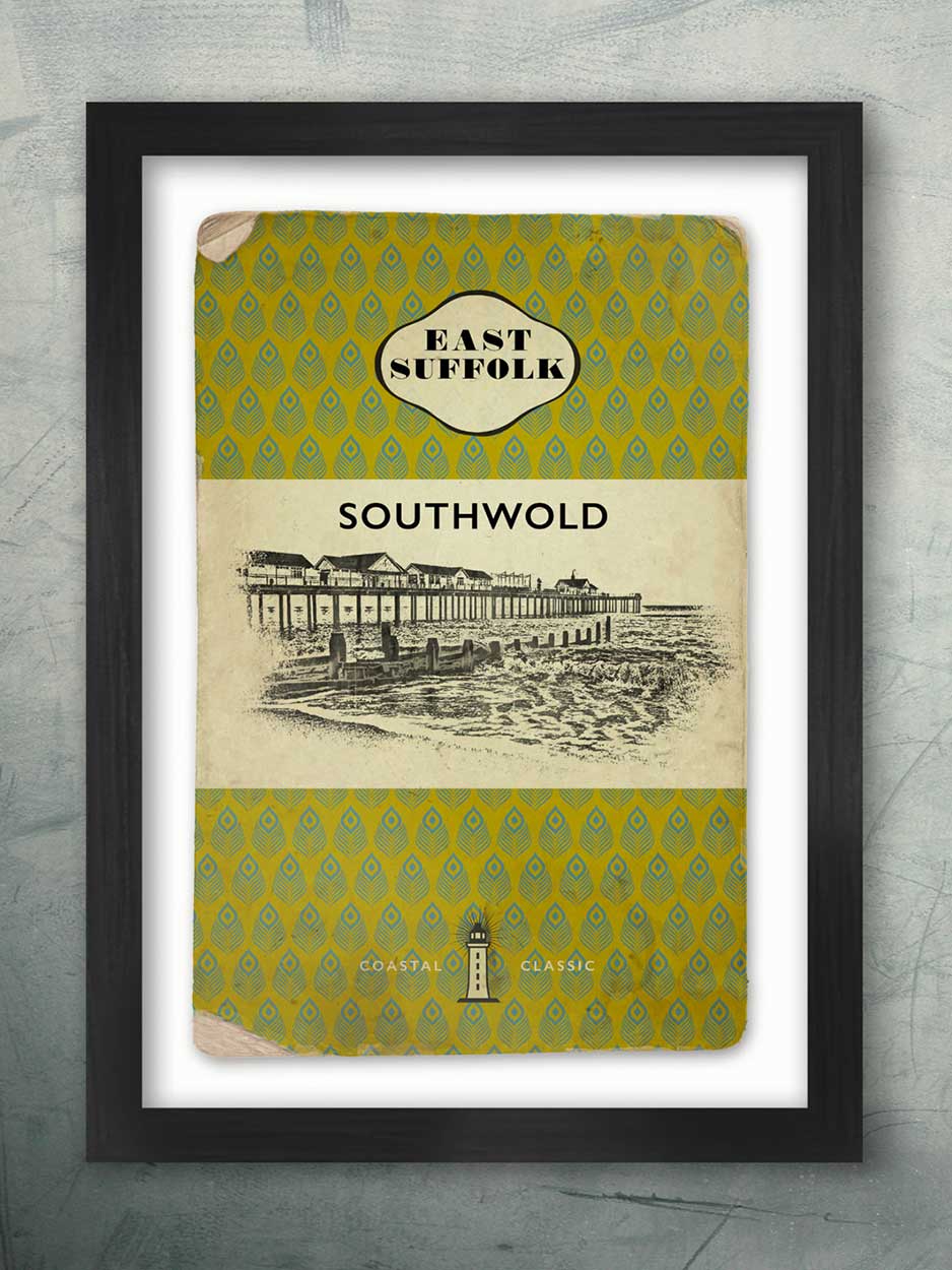 Southwold Pier - Vintage Book Cover Poster Print